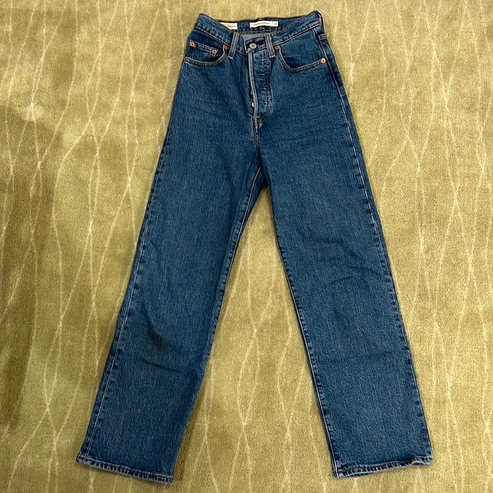 Levi’s Premium: RIBCAGE STRAIGHT ANKLE WOMEN'S JEANS - Classic blue